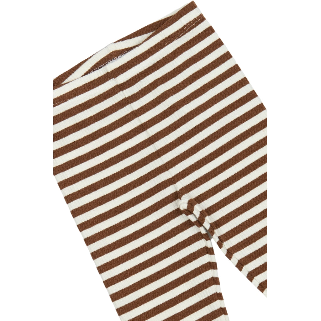 THE NEW SIBLINGS TNSTFro Rib Leggings Leggings Toffee Striped