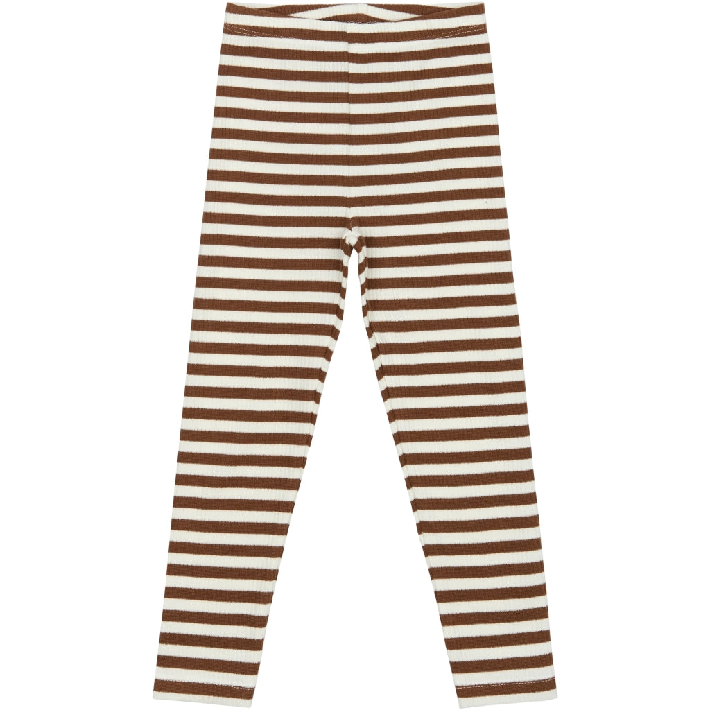 THE NEW SIBLINGS TNSTFro Rib Leggings Leggings Toffee Striped