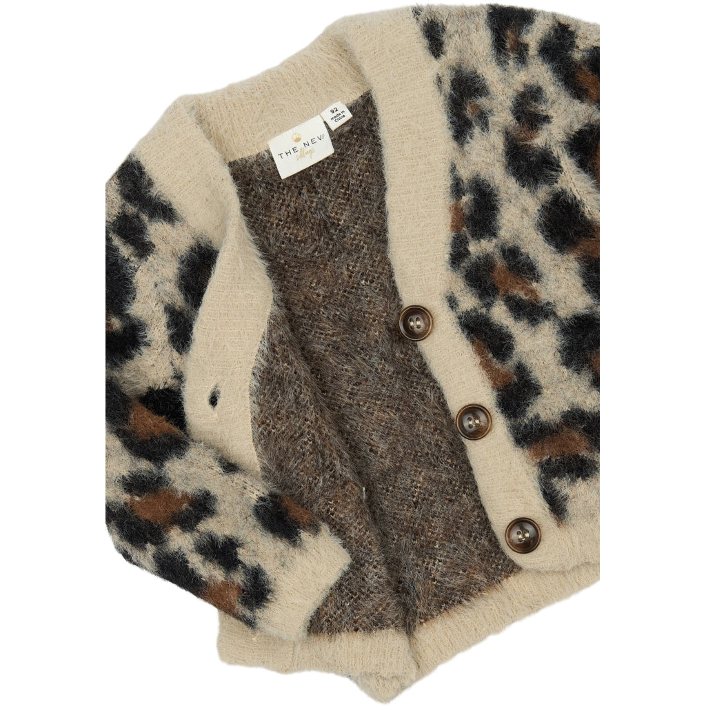 THE NEW SIBLINGS TNSTPamela Jacquard Cardigan Cardigan Feather Gray AOP