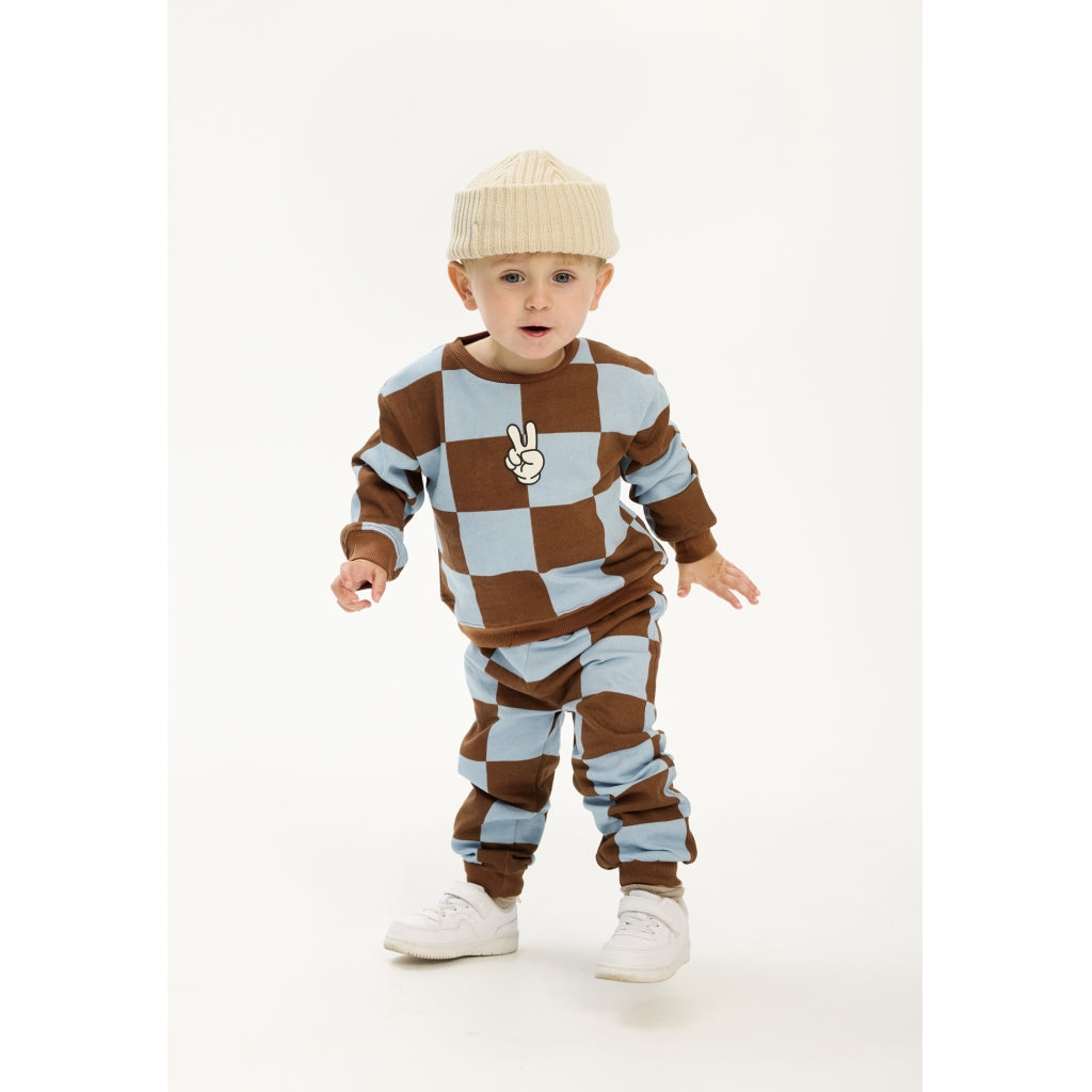 THE NEW SIBLINGS TNSTPaulie Oversize Sweatshirt Sweatshirt Toffee Check