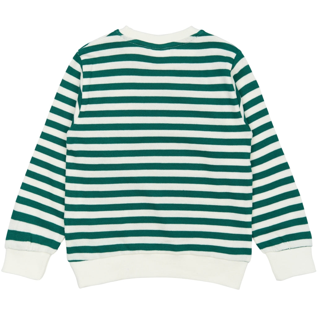 THE NEW SIBLINGS TNSTPer Sweatshirt Sweatshirt Alpine Green Striped