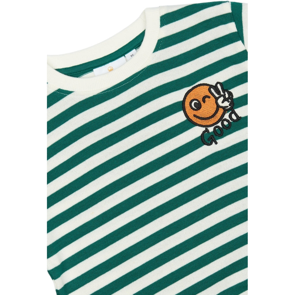 THE NEW SIBLINGS TNSTPer Sweatshirt Sweatshirt Alpine Green Striped