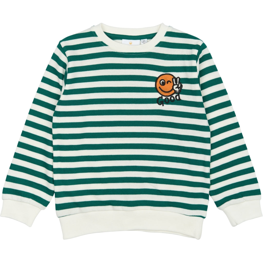 THE NEW SIBLINGS TNSTPer Sweatshirt Sweatshirt Alpine Green Striped