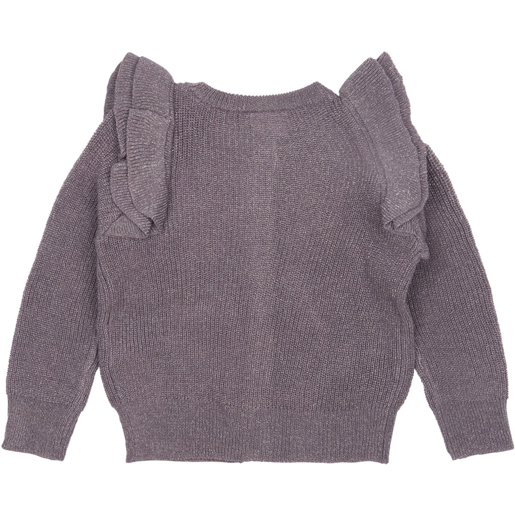THE NEW SIBLINGS TNSTPerle Glitter Strik Cardigan Cardigan GRAY RIDGE