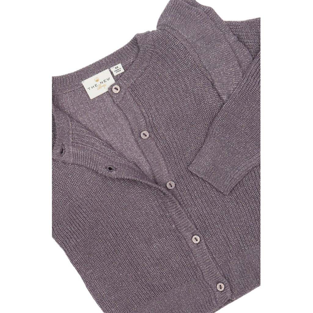 THE NEW SIBLINGS TNSTPerle Glitter Strik Cardigan Cardigan GRAY RIDGE