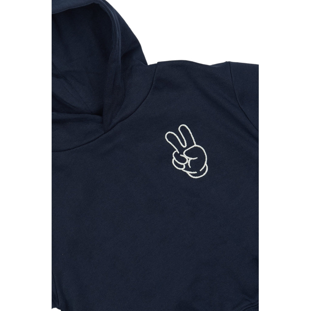 THE NEW SIBLINGS TNSTPetey OS Hoodie Sweatshirt Navy Blazer