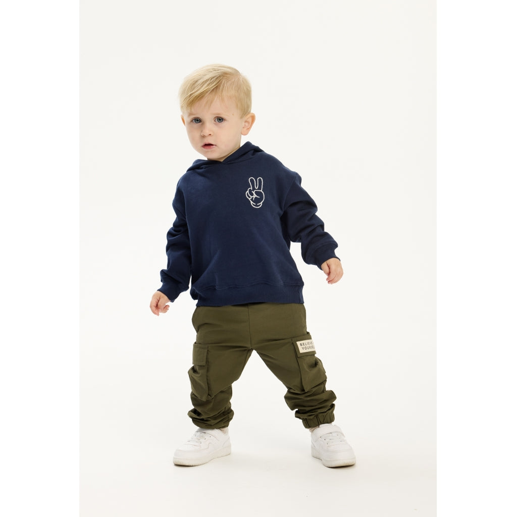 THE NEW SIBLINGS TNSTPetey OS Hoodie Sweatshirt Navy Blazer