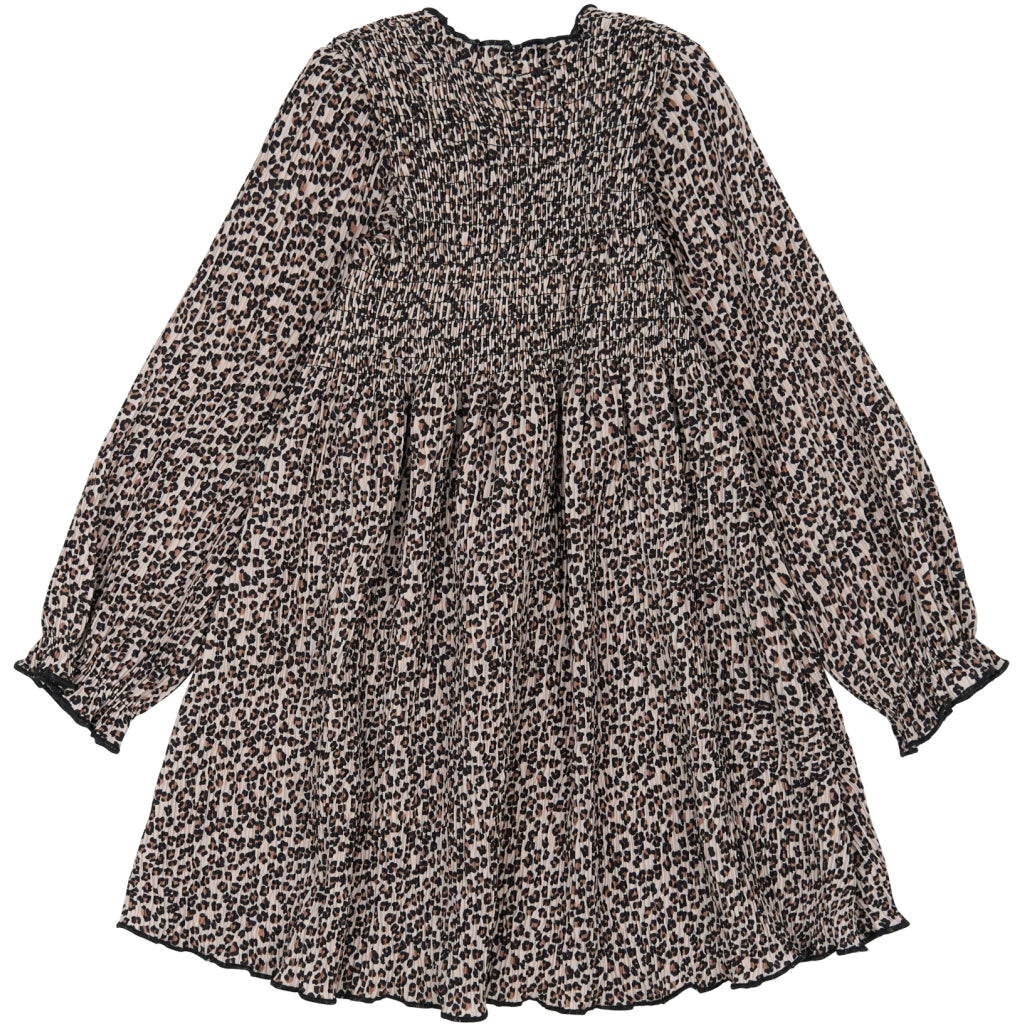 THE NEW SIBLINGS TNSTPetula Langærmet Plisseret Kjole Kjoler Feather Gray AOP