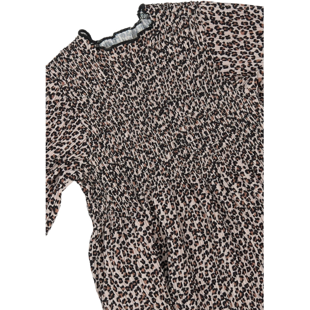 THE NEW SIBLINGS TNSTPetula Langærmet Plisseret Kjole Kjoler Feather Gray AOP