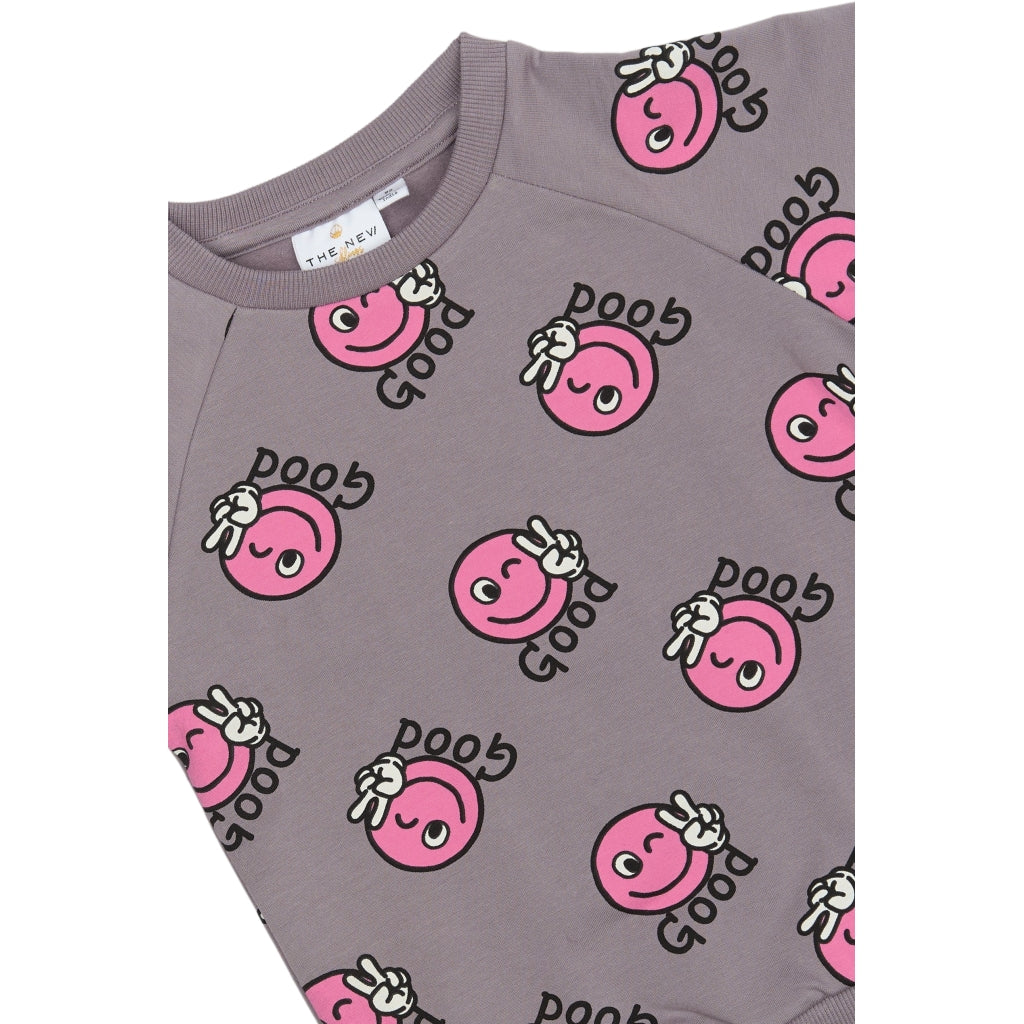 THE NEW SIBLINGS TNSTPhoebe Sweatshirt Sweatshirt Gray Ridge AOP