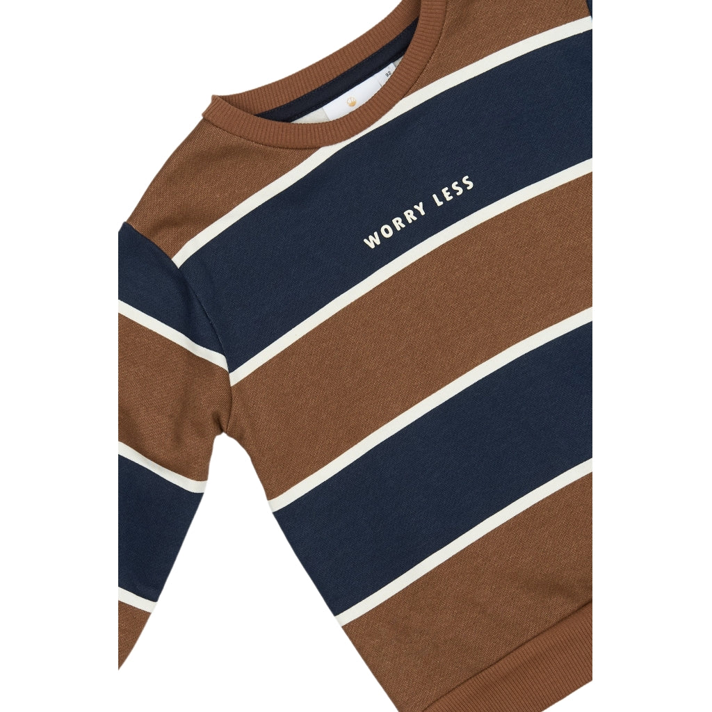 THE NEW SIBLINGS TNSTPier Sweatshirt Sweatshirt Toffee Striped