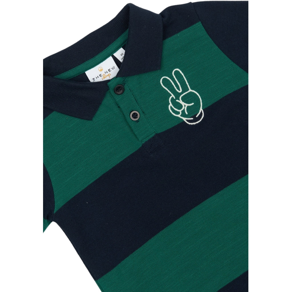 THE NEW SIBLINGS TNSTPinon Langærmet Pique Polo Langærmet bluse Navy Blazer Striped