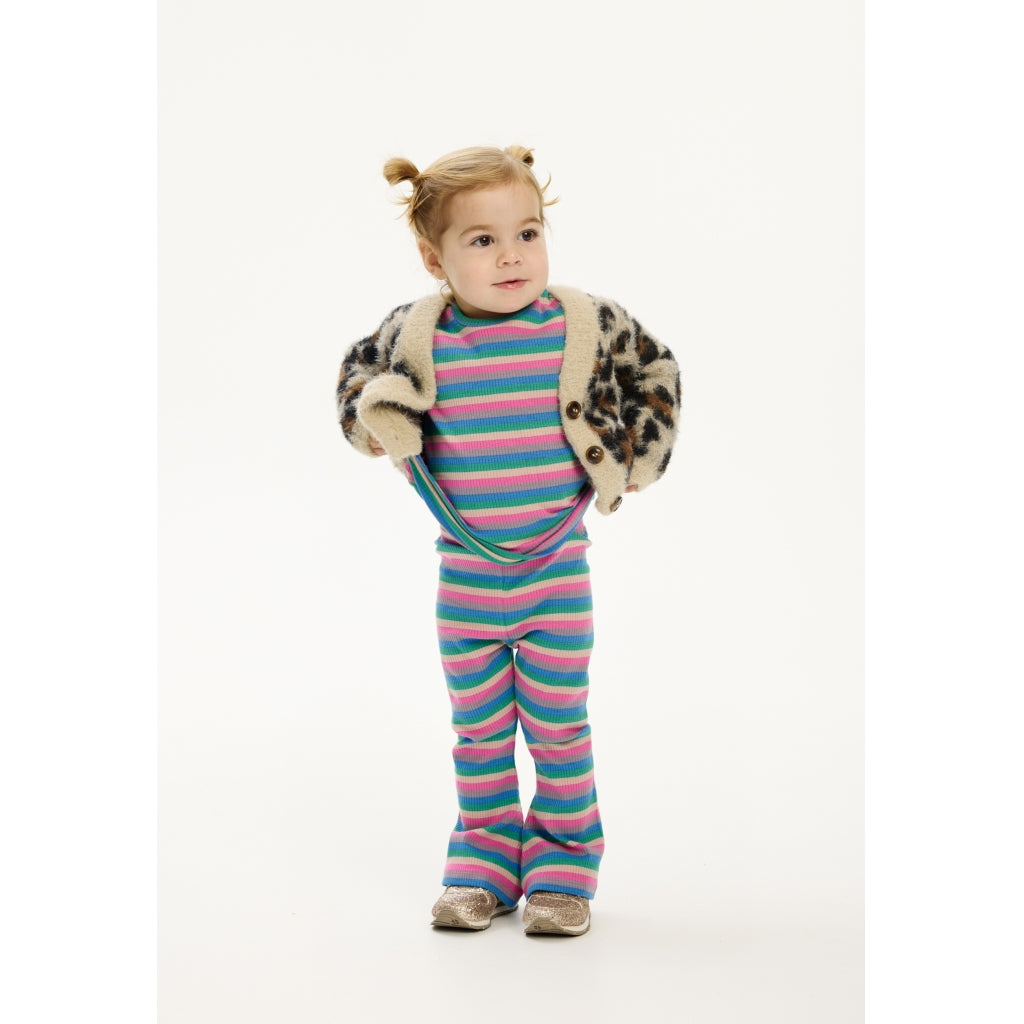 THE NEW SIBLINGS TNSTPolly Flare Rib Bukser Bukser Multi Striped