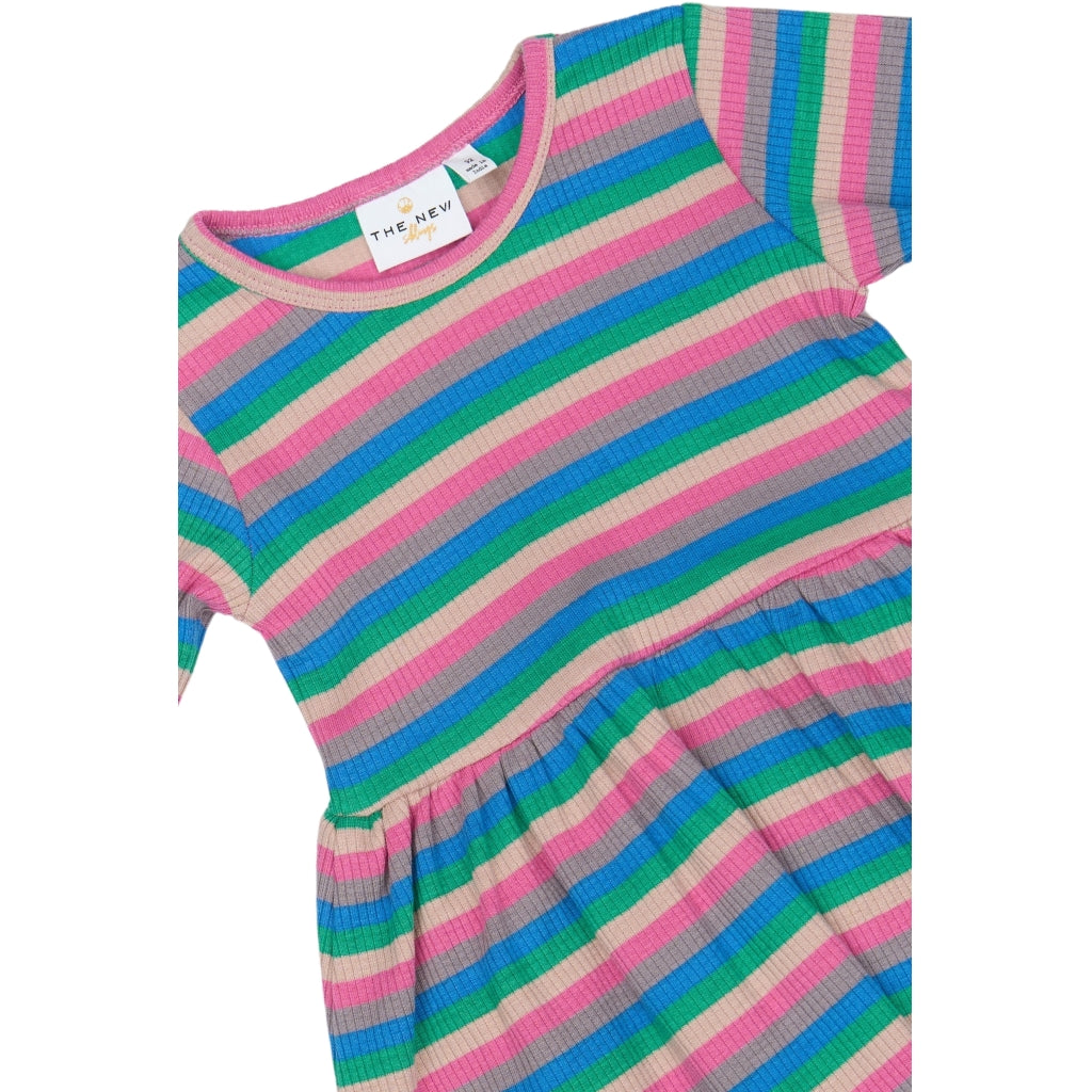 THE NEW SIBLINGS TNSTPolly Langærmet Rib Kjole Kjoler Multi Striped