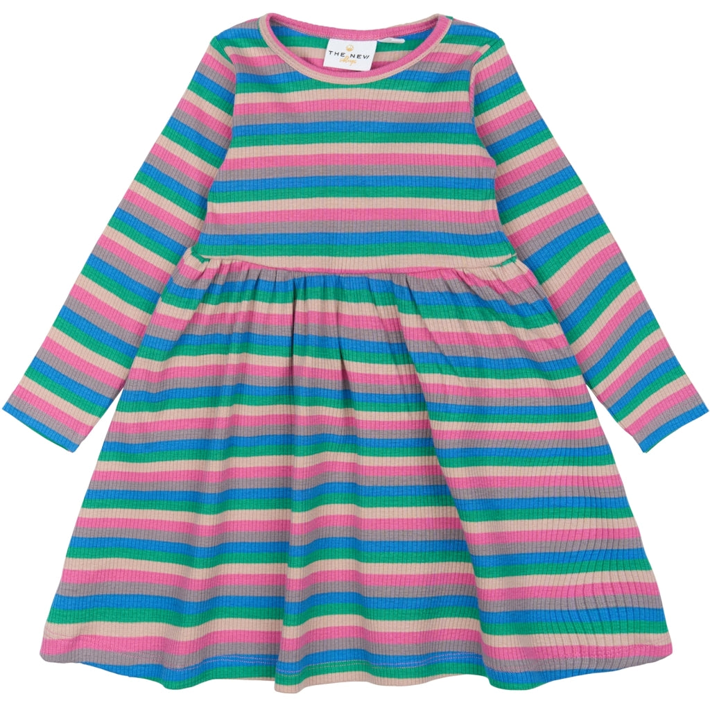 THE NEW SIBLINGS TNSTPolly Langærmet Rib Kjole Kjoler Multi Striped