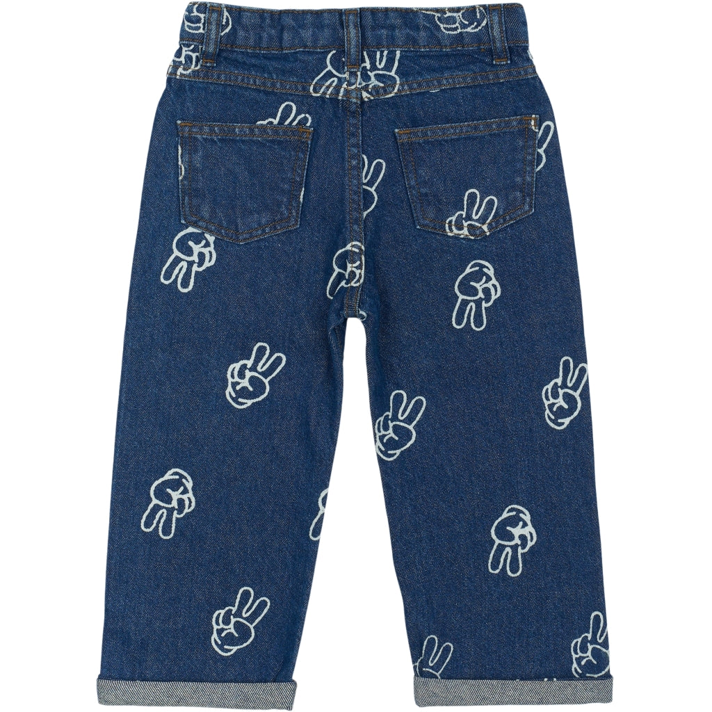 THE NEW SIBLINGS TNSTProsper Wide Jeans Jeans Medium Blue Denim AOP