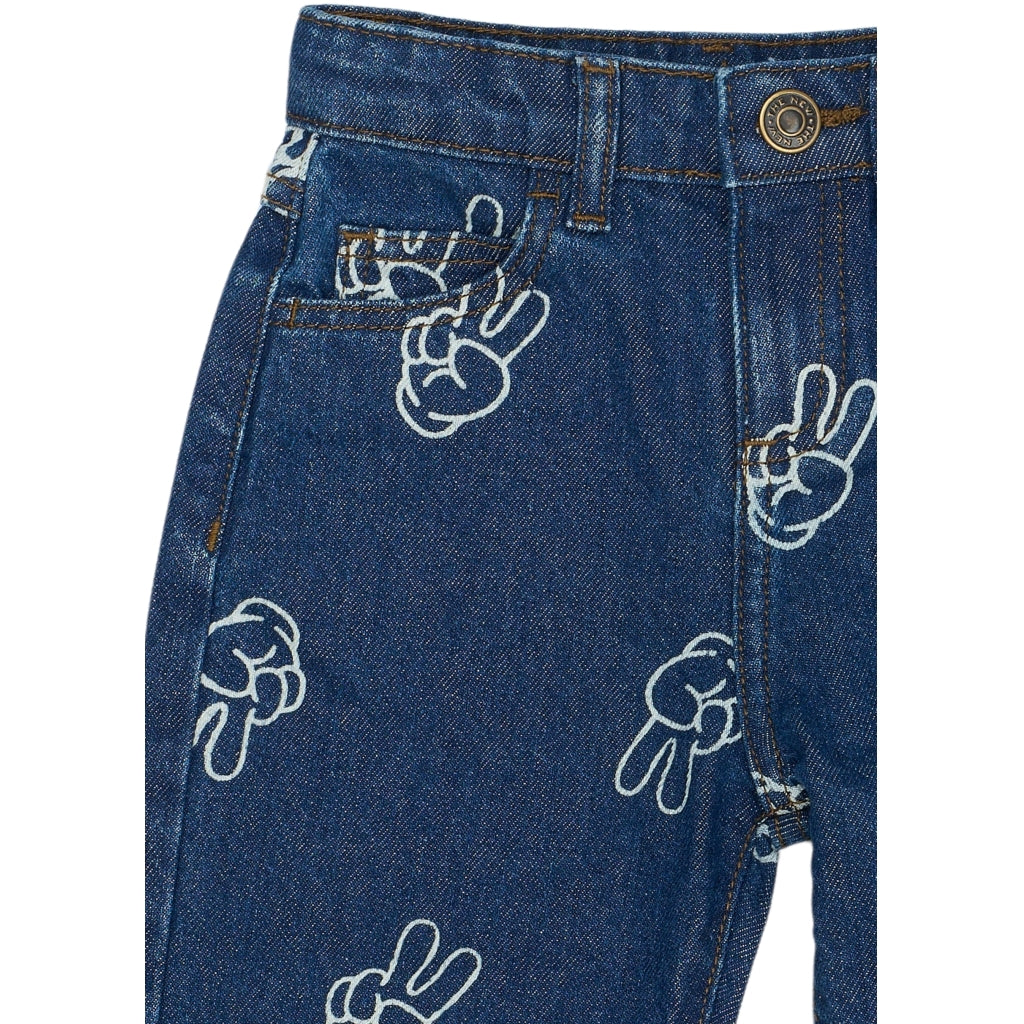 THE NEW SIBLINGS TNSTProsper Wide Jeans Jeans Medium Blue Denim AOP