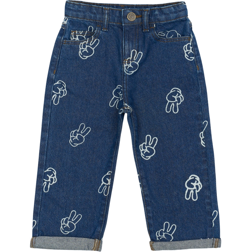 THE NEW SIBLINGS TNSTProsper Wide Jeans Jeans Medium Blue Denim AOP