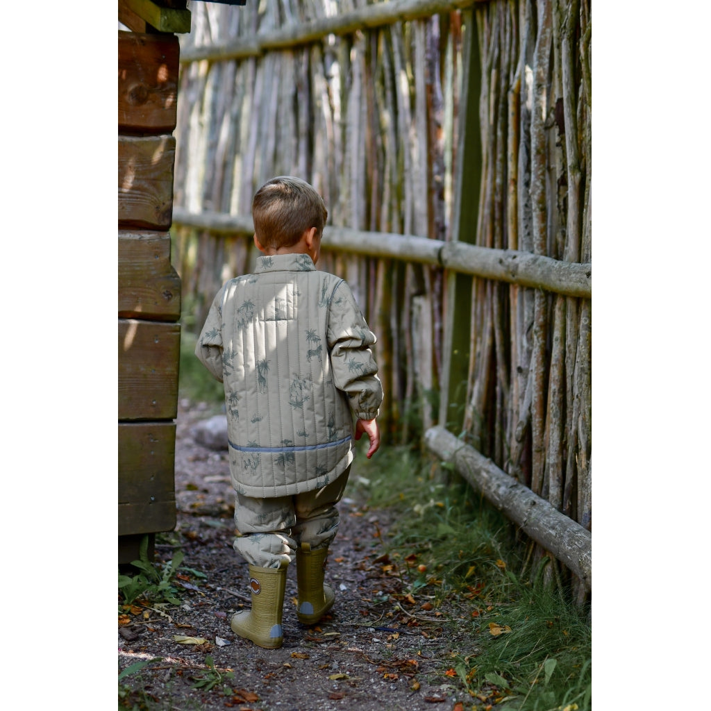 Mikk-Line Termosæt (Mønstret) Termotøj Gray green