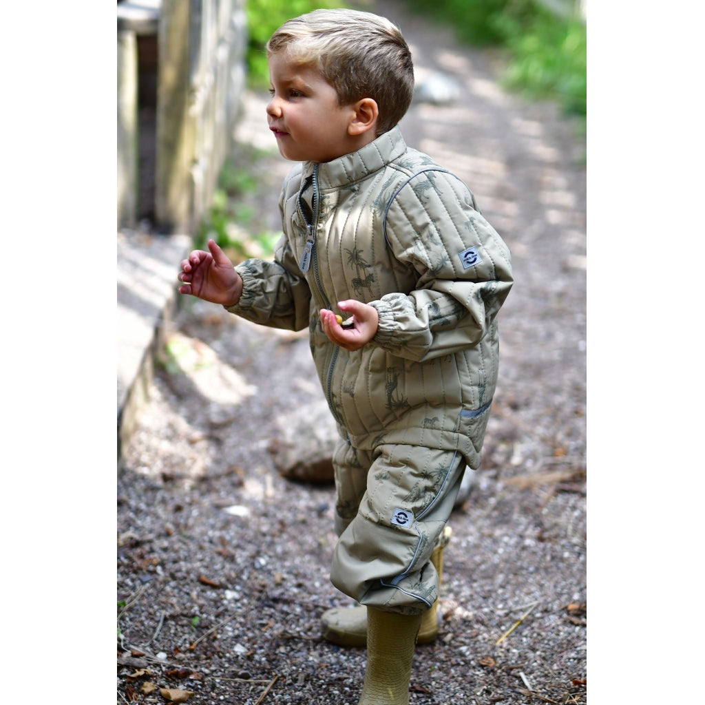 Mikk-Line Termosæt (Mønstret) Termotøj Gray green