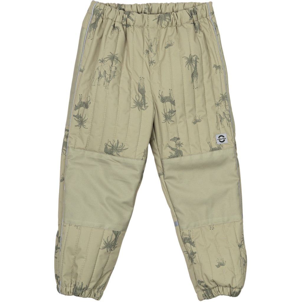 Mikk-Line Termosæt (Mønstret) Termotøj Gray green