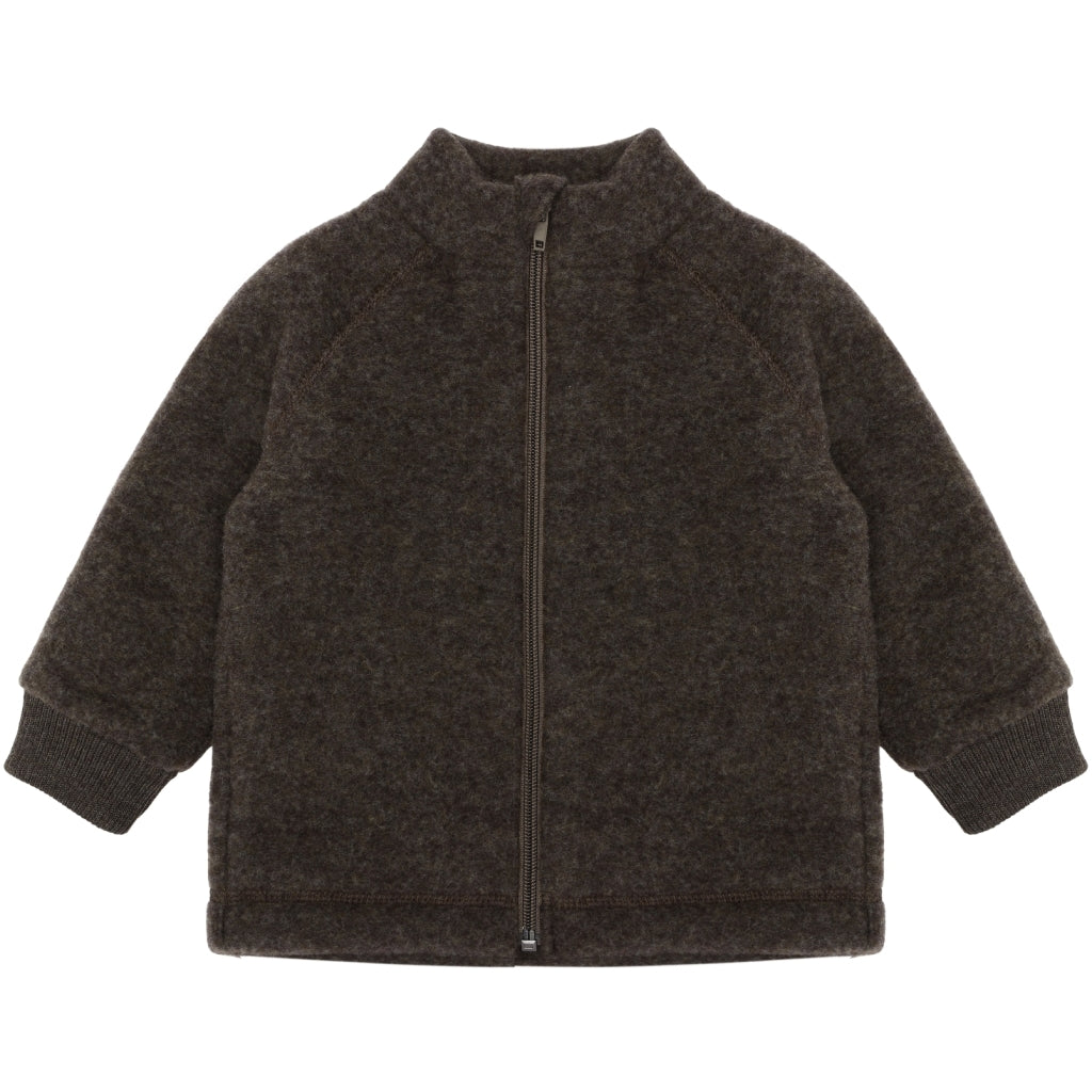 Mikk-Line Toddler Uldjakke Uld Dark Brown Melange