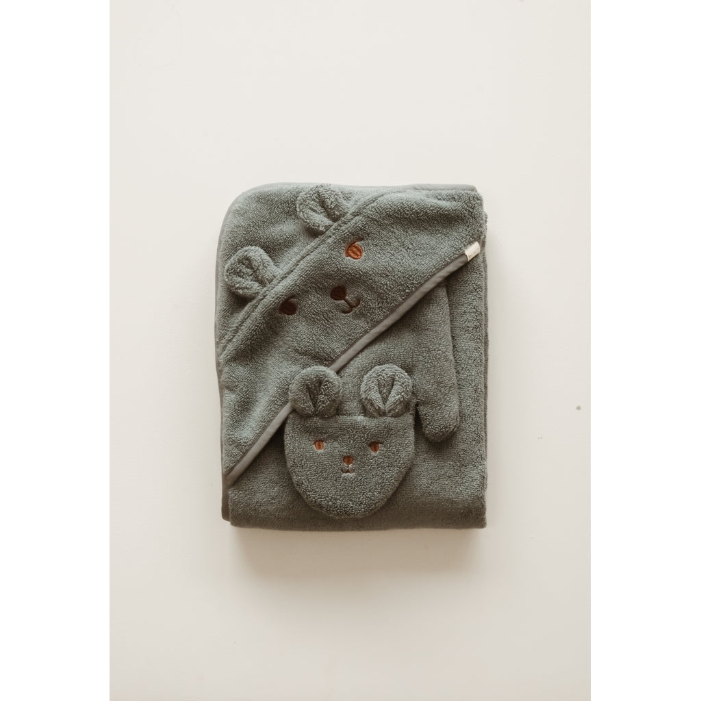 Fabelab Towel - Bear Badekåber Goblin Blue