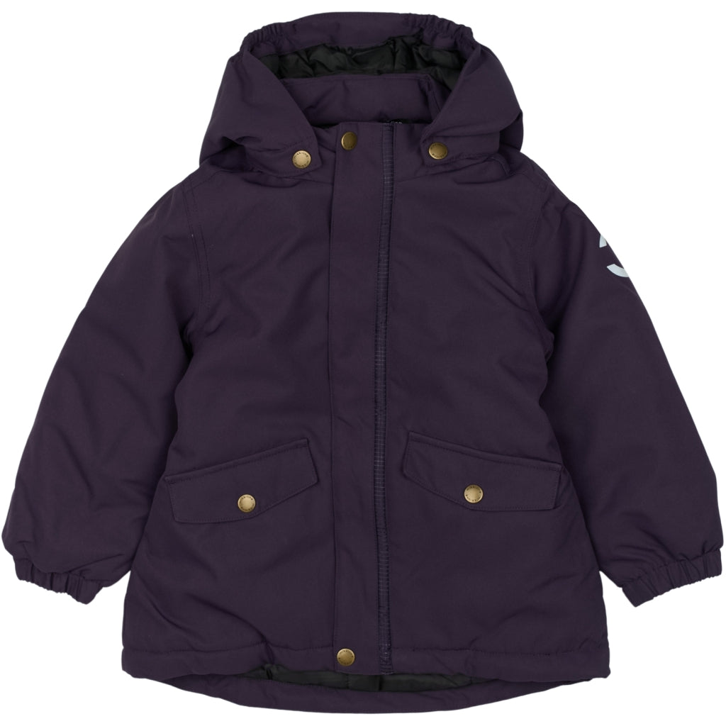 Mikk-Line Twill Parka Vinterjakke Nylon Jakker Nightshade