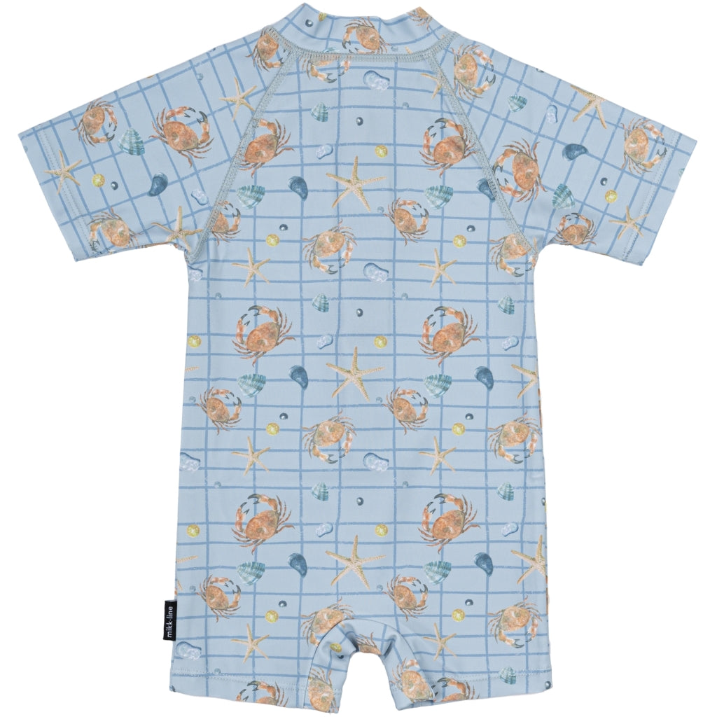 Mikk-Line UV Heldragt UPF50+ (Mønstret) Badetøj Faded Denim