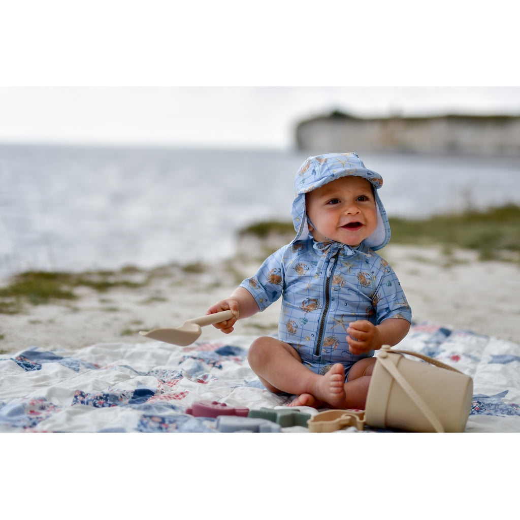 Mikk-Line UV Heldragt UPF50+ (Mønstret) Badetøj Faded Denim