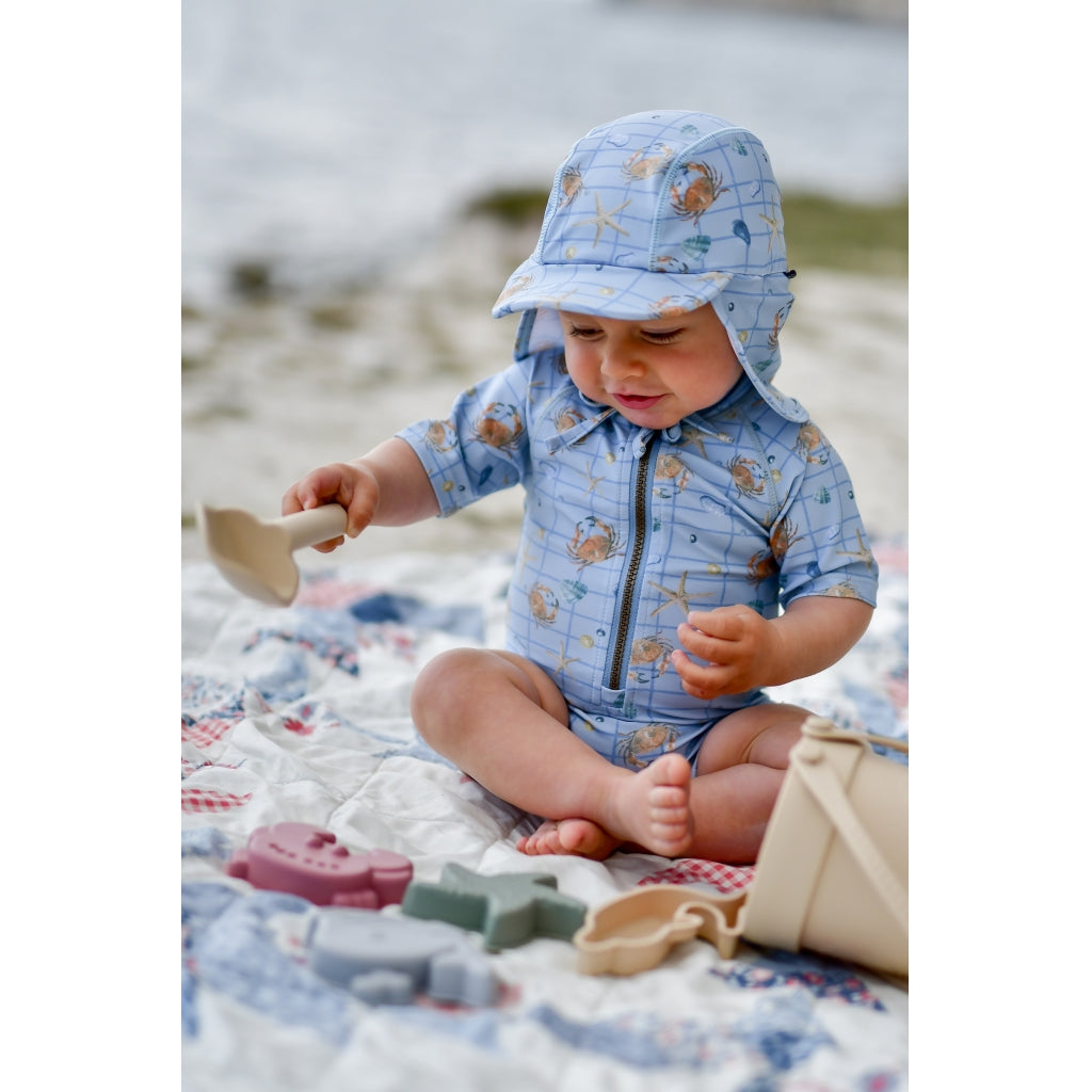 Mikk-Line UV Heldragt UPF50+ (Mønstret) Badetøj Faded Denim