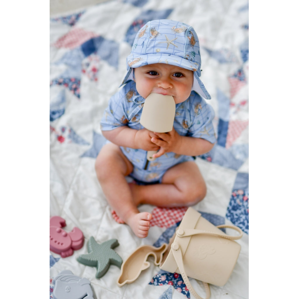 Mikk-Line UV Heldragt UPF50+ (Mønstret) Badetøj Faded Denim