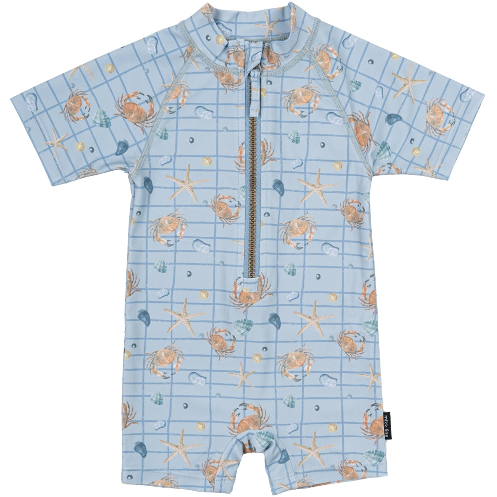 Mikk-Line UV Heldragt UPF50+ (Mønstret) Badetøj Faded Denim