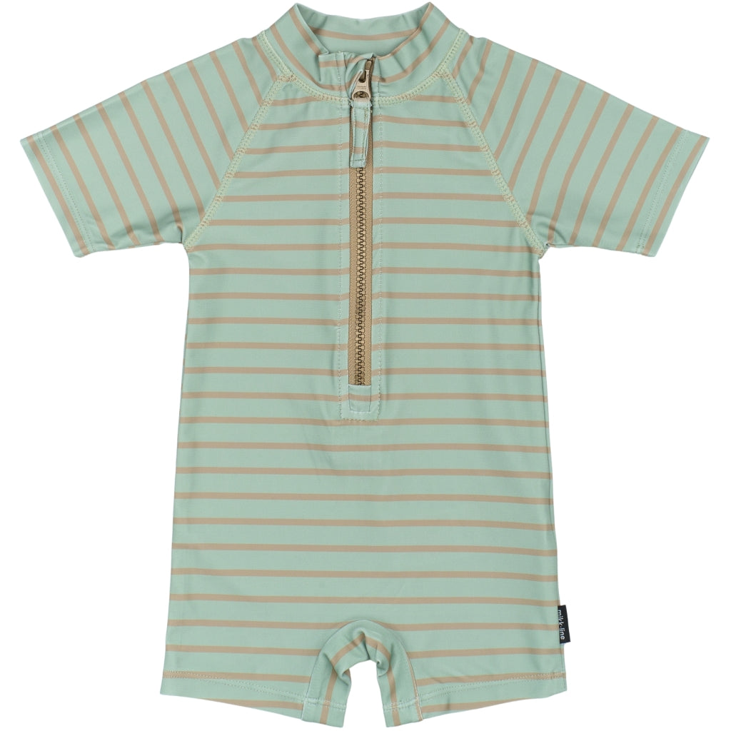 Mikk-Line UV Heldragt UPF50+ (Mønstret) Badetøj Green bay