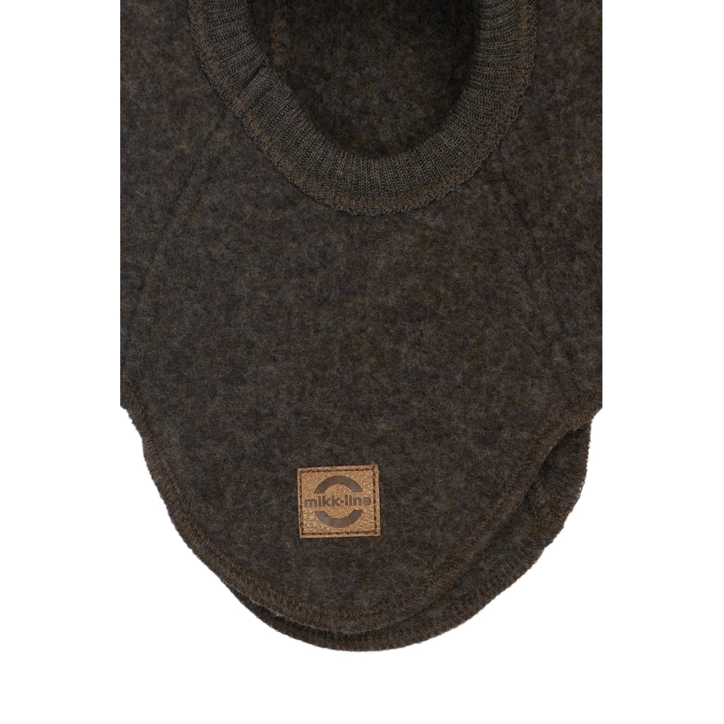 Mikk-Line Uld Elefanthue Kaninører Uld Dark Brown Melange