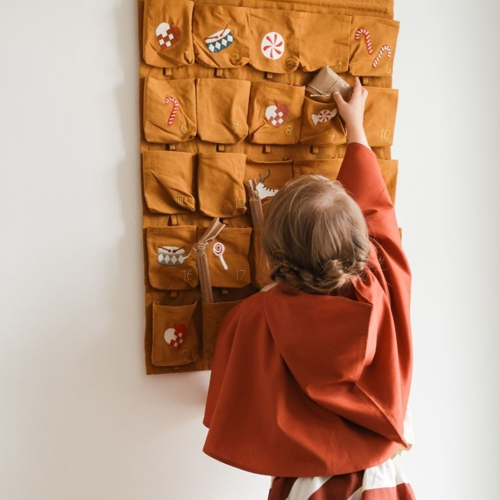 Fabelab Wall Calendar - Nostalgia embroidery - Ochre Decoration Ochre