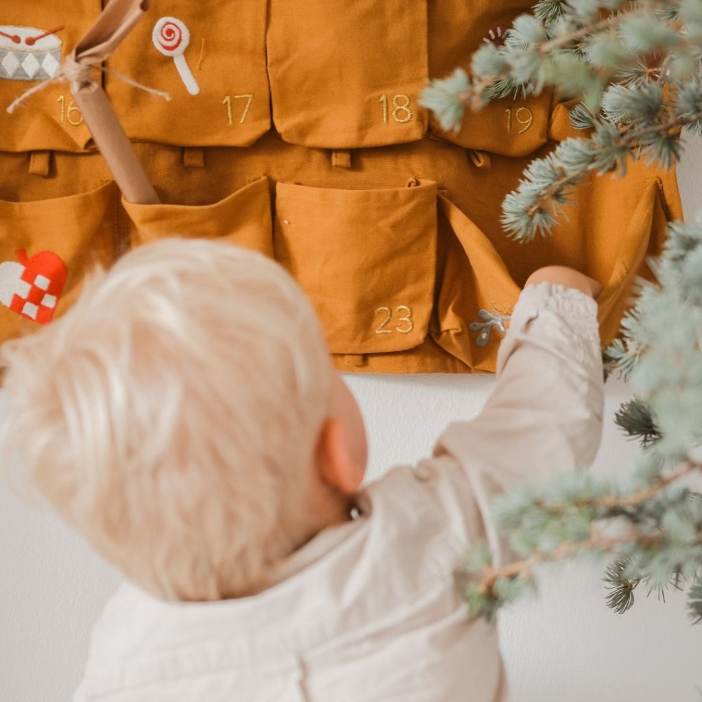 Fabelab Wall Calendar - Nostalgia embroidery - Ochre Decoration Ochre