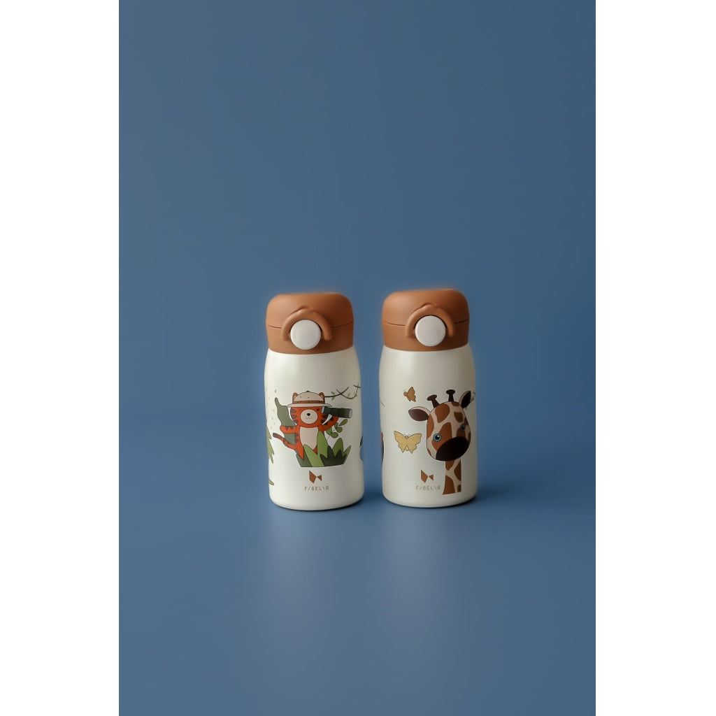 Fabelab Water Bottle - Small - Tiger Water Bottles Whisper White