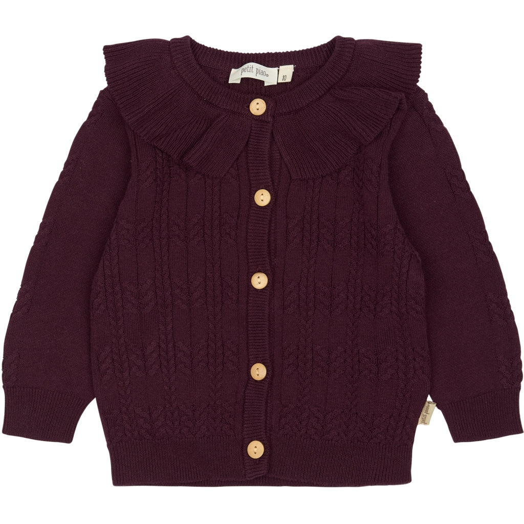 PETIT PIAO ppDalia Cardigan Knit Cardigan Dark Grape