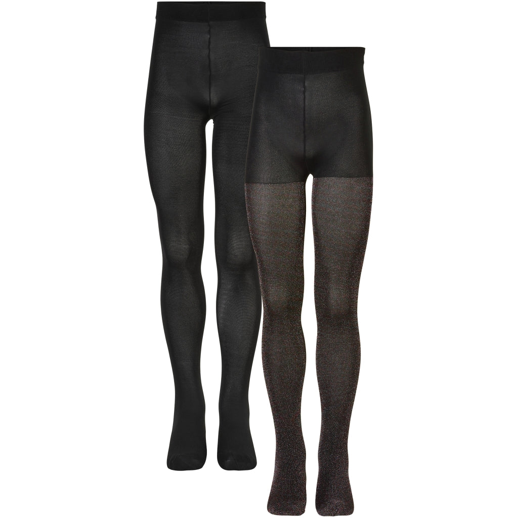 THE NEW 2-Pak Glitter Tights Strømpebukser Multi