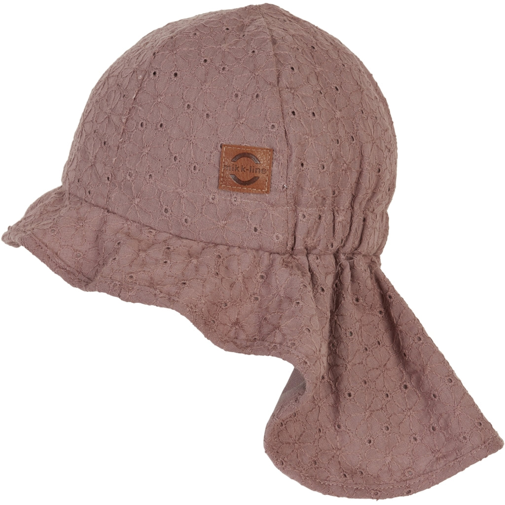 Mikk-Line Legionær Solhat UV50+ m/Broderi Huer Twilight Mauve