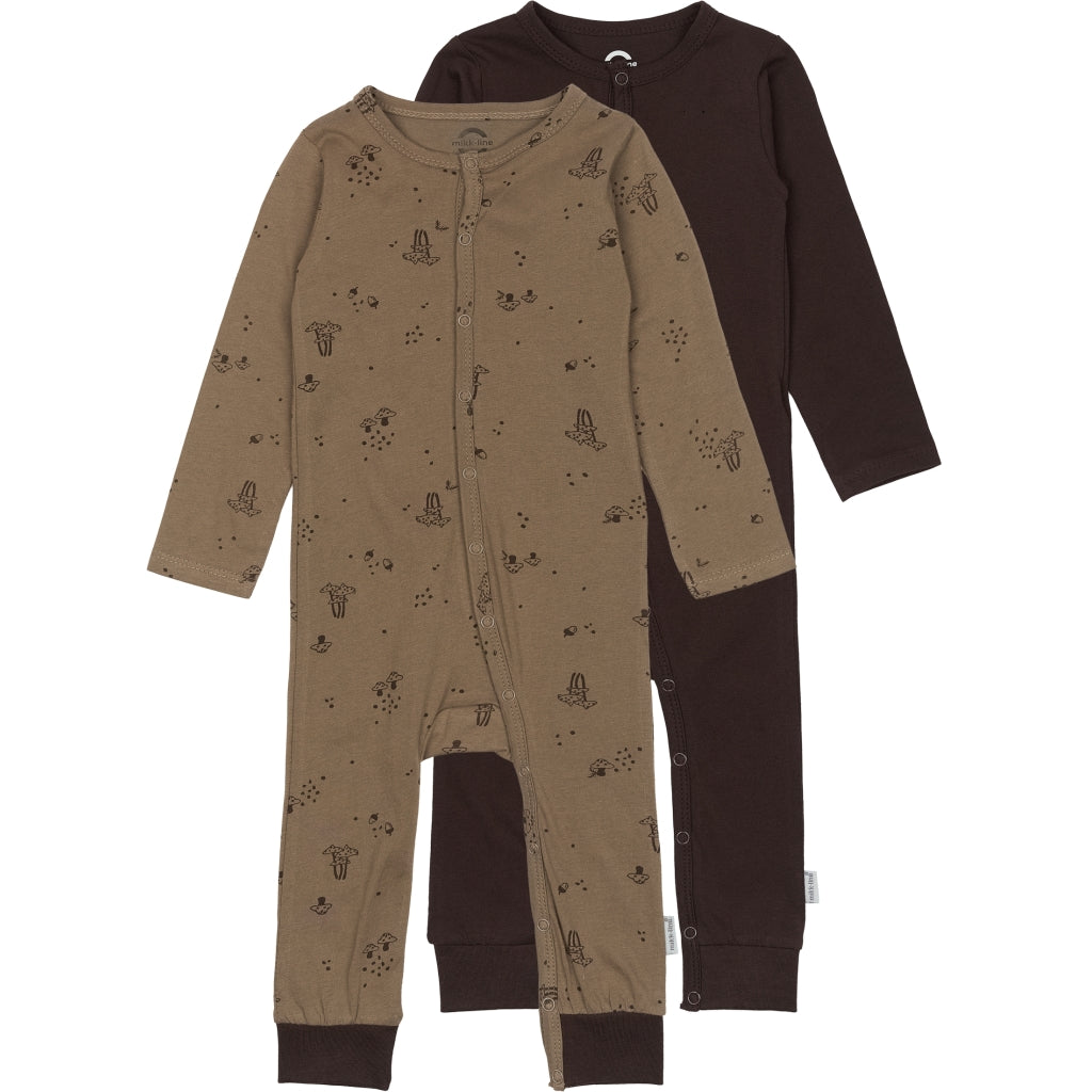 Mikk-Line 2-Pack Night Suit 2 pack Chocolate Chip