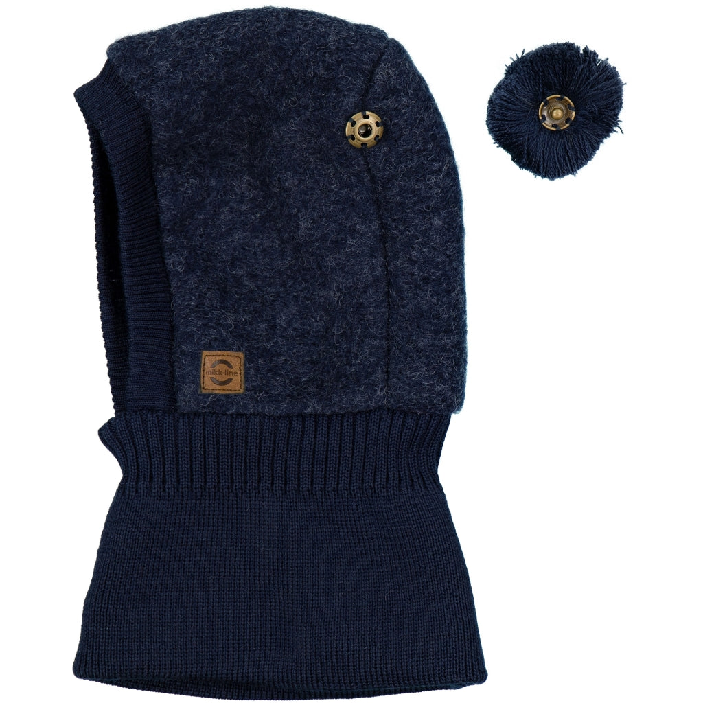 Mikk-Line Airwool Balaclava w Knit Airwool & Knit Blue Nights