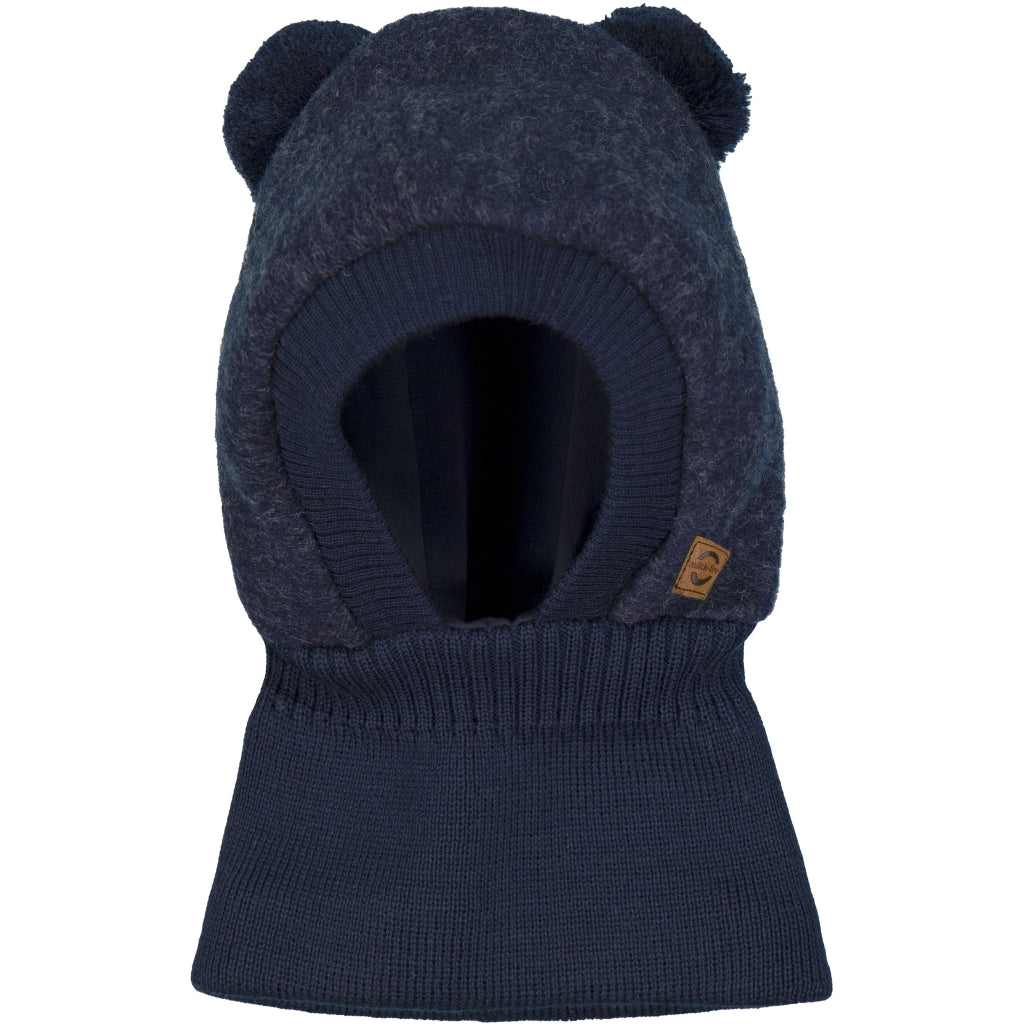 Mikk-Line Airwool Balaclava w Knit Airwool & Knit Blue Nights