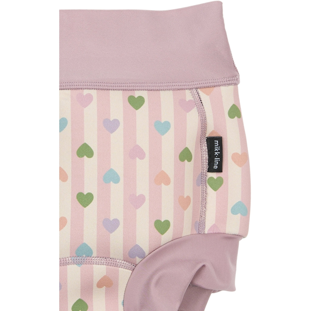 Mikk-Line Baby Badebukser (Flæser) Badetøj Heart AOP
