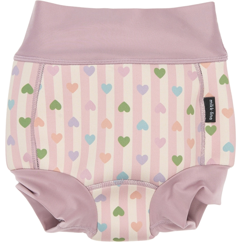 Mikk-Line Baby Badebukser (Flæser) Badetøj Heart AOP