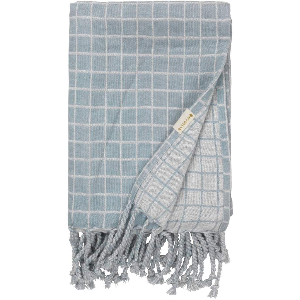 Fabelab Baby Blanket - Grid - Cottage Blue Blankets Cottage Blue