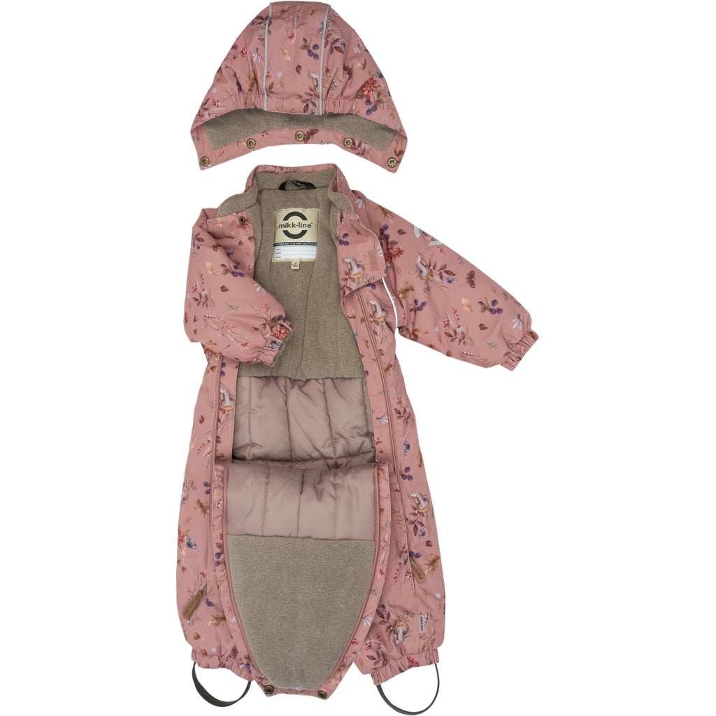 Mikk-Line Baby Flyverdragt Polyester & Blomster Print Flyverdragter Burlwood
