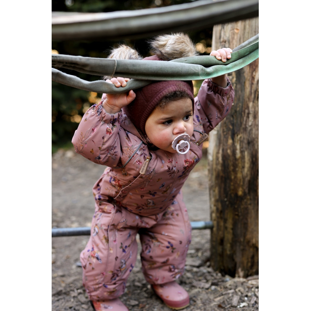 Mikk-Line Baby Flyverdragt Polyester & Blomster Print Flyverdragter Burlwood