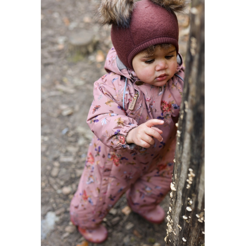 Mikk-Line Baby Flyverdragt Polyester & Blomster Print Flyverdragter Burlwood